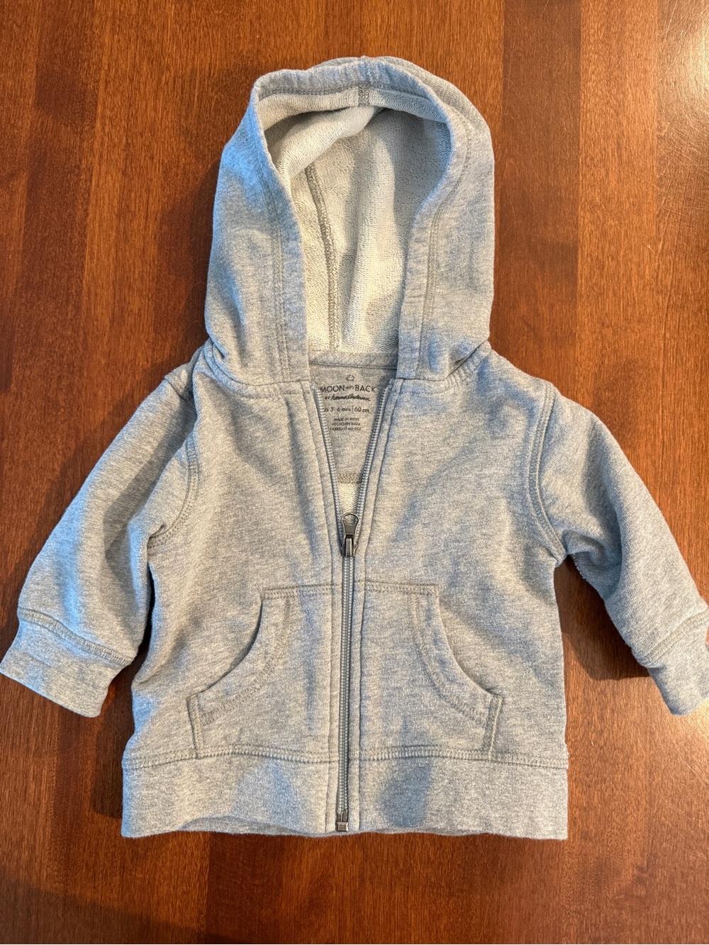 Hanna Andersson Light Gray Zip Hoodie for Kids